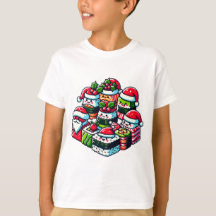 Camiseta Sushi Delight Engraçado Arte de Natal Festiva dos