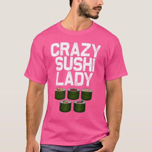 Camiseta Sushi Designs Para Mulheres Mãe Comida Japonesa Ma (Frente)