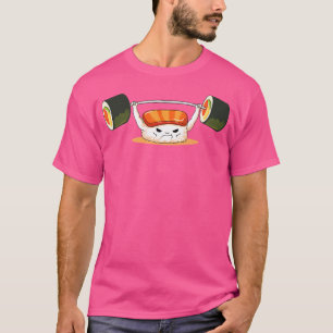 Camiseta Sushi Divertido Levantamento de Peso Eu Amo Rolinh