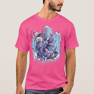 Camiseta Sushi Dragon Wave Japonês anji Kawaii