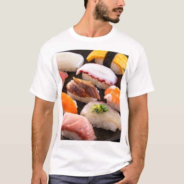 Camiseta Sushi Dream – Jewels of the Sea (Frente)