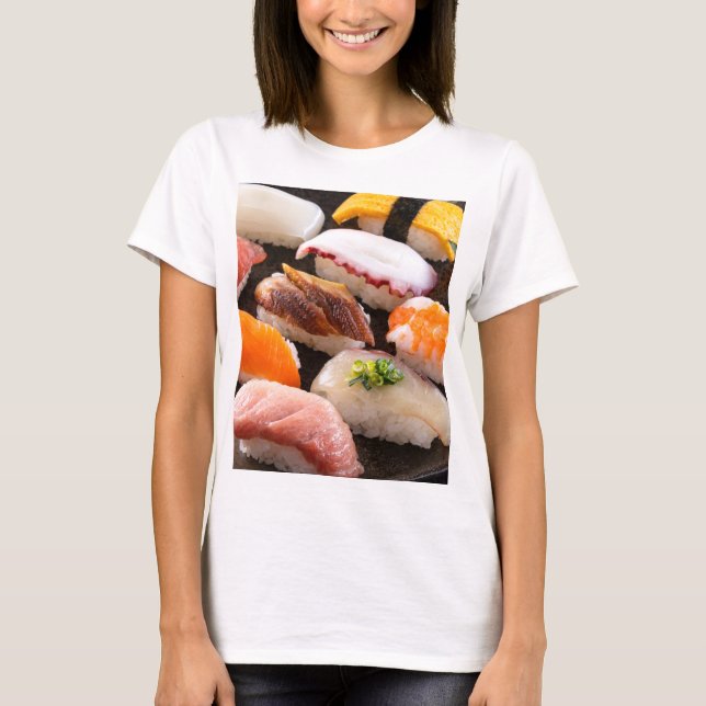 Camiseta Sushi Dream – Jewels of the Sea (Frente)