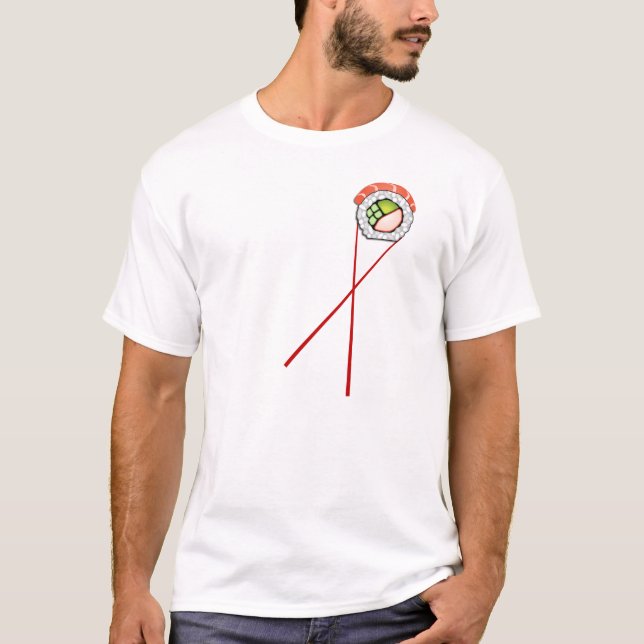 Camiseta Sushi e varas (Frente)
