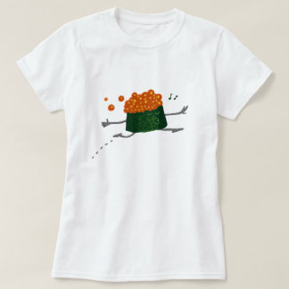 Camiseta Sushi engraçado de salto das ovas Salmon