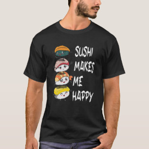 Camiseta Sushi Fan Fish Comeu Engraçado Dizendo Sushi Me Fa
