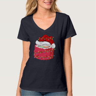 Camiseta Sushi Fast Comida Lover Xmas Santa Hat Sushi Chris