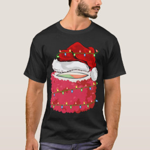 Camiseta Sushi Fast Comida Lover Xmas Santa Hat Sushi Chris