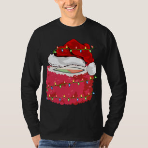 Camiseta Sushi Fast Comida Lover Xmas Santa Hat Sushi Chris