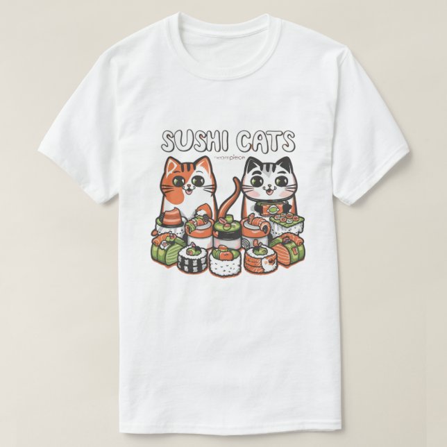 Camiseta Sushi Gatos Soiree (Frente do Design)