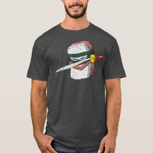 Camiseta Sushi Japonês Samurai Art Cute Sushi Amam Arte