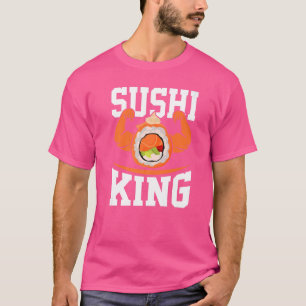 Camiseta Sushi King Chef Sushi Nigiri Sashimi Salmon