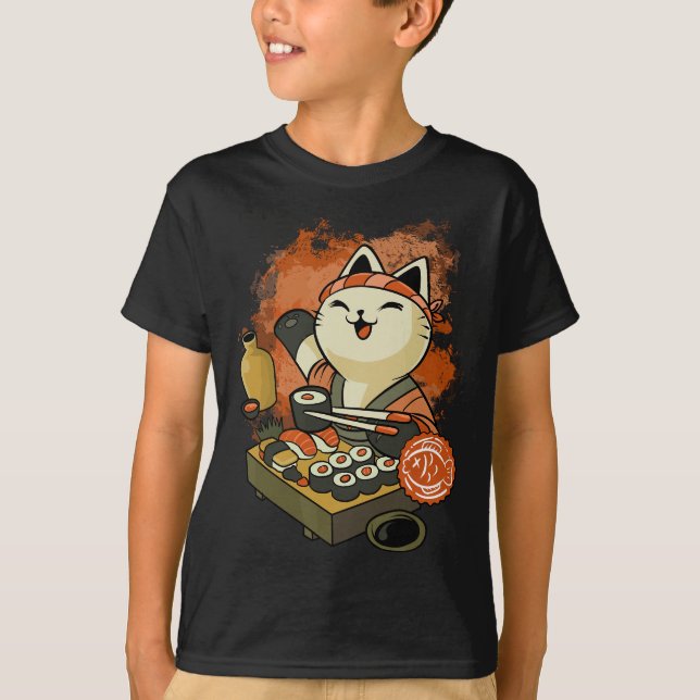 Camiseta Sushi Master Cat (Frente)