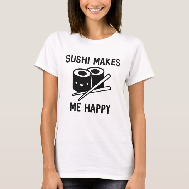 Camiseta Sushi Me Faz Feliz (Frente)