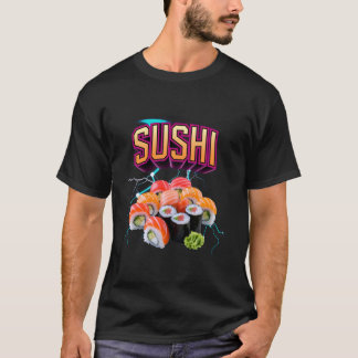 Camiseta Sushi Meme Contrafação Estilo Rap 90s Vintage Engr