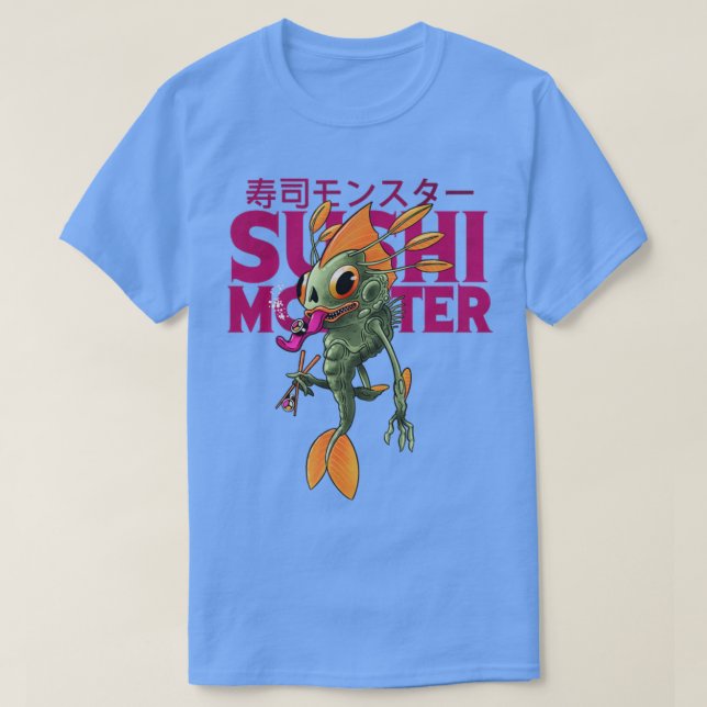 Camiseta Sushi Monster (Frente do Design)