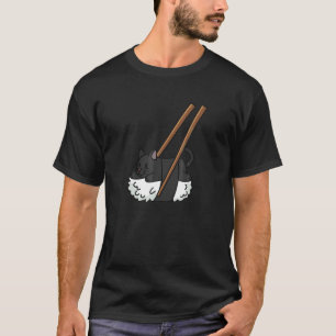 Camiseta Sushi Nigiri Gato Preto Pet