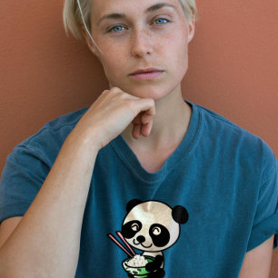 CAMISETA SUSHI PANDA BEAR WOMENTE WOMENTE T-SHIRTS
