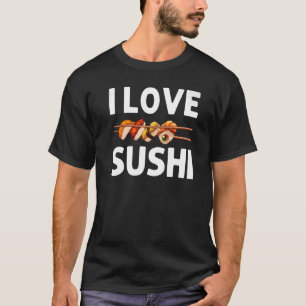 Camiseta Sushi Para Homens Mulheres Sushi Rolinho Arroz Vin