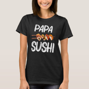 Camiseta Sushi Para Homens Pais Arroz Vinagado Cute Sushi