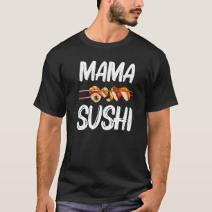 Camiseta Sushi Para Mamãe Mulheres Sushi Roll Arroz Vinagre