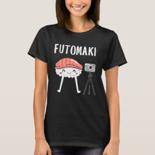 Camiseta Sushi para Men Miso Maki Japão Wasabi Nigiri Fish