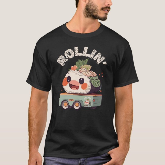 Camiseta Sushi Rollin' (Frente)
