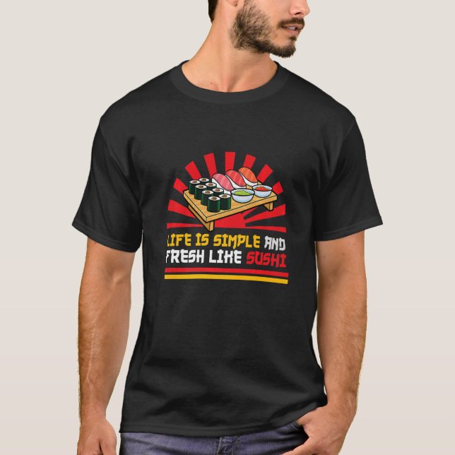 Camiseta sushi sushi comida sushitime comidaJaponesa sashim (Frente)
