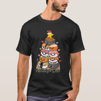 Camiseta Sushi Tree Japonês Comida Sobre Presentes Xmas