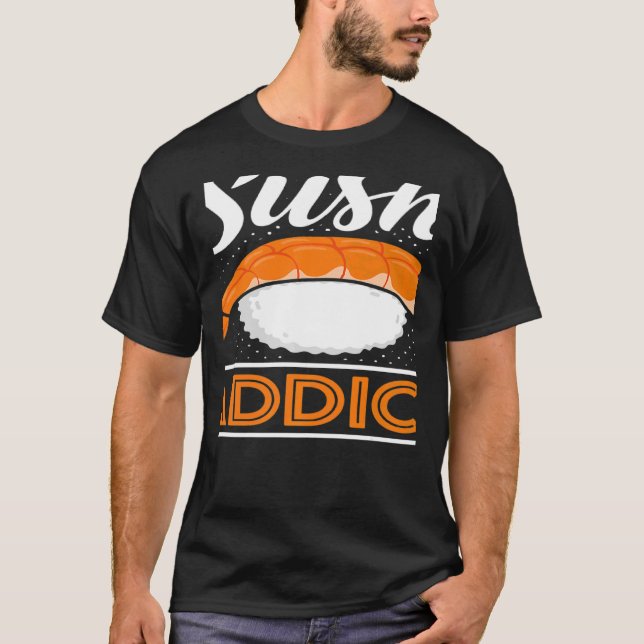 Camiseta Sushi Viciado em Comida Japonesa Sushi (Frente)