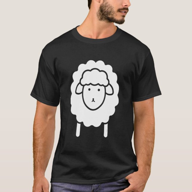 Camiseta Suspeita De Fazenda De Ovelha Para Aquecedor De Ca (Frente)