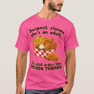 Camiseta Suspeito Diz Que Ela É Uma Adulta Chicken Conversa