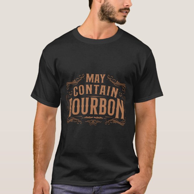 Camiseta Suspiro De Uísque Pode Conter Bourbon (Frente)