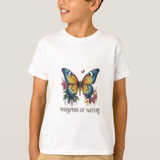 Camiseta Sussuros da Natureza: Borboletas Aquarelas