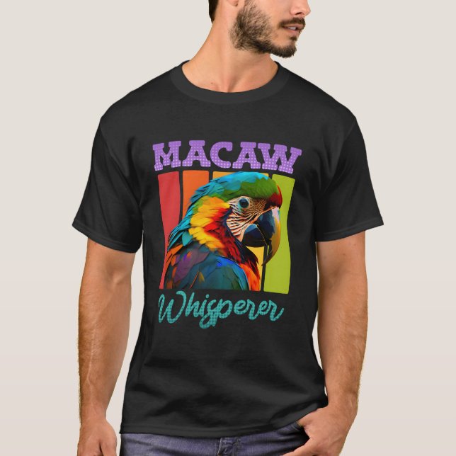 Camiseta Sussurrador de Araras Papagaios Araras Dono de Pap (Frente)
