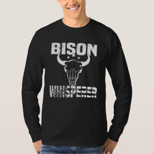 Camiseta Sussurrador de Bisão Bisão Americano Búfalo Wisent