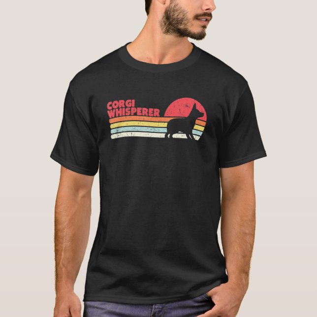 Camiseta Sussurrador de Corgi Retro (Frente)
