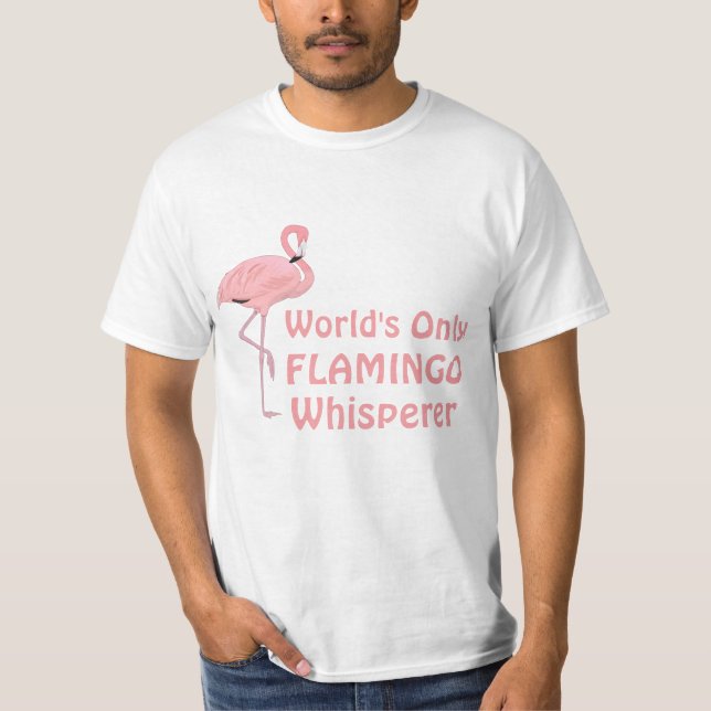 Camiseta Sussurrador de Flamingo Engraçado (Frente)