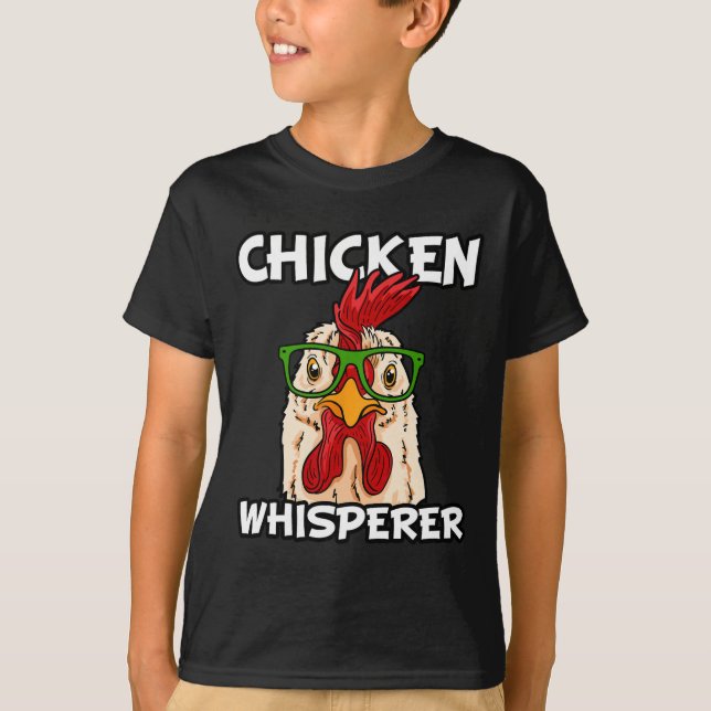 Camiseta Sussurrador de Frango Fazendeiro de Frango Nerd Ga (Frente)