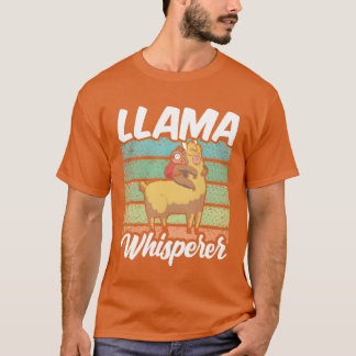 Camiseta Sussurrador de Llama Ditos de Llamas Menino Animal
