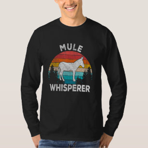 Camiseta Sussurrador de Mula Mula Citação de Mula Retro