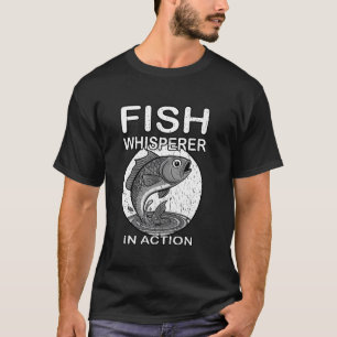 Camiseta SUSSURRADOR DE PEIXES EM AÇÃO amante de pesca aqua