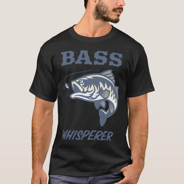Camiseta Sussurrador de robalo Pesca engraçada (Frente)