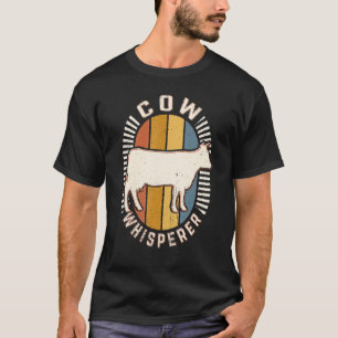 Camiseta Sussurrador de Vaca Clássico Vintage Amor Animal R