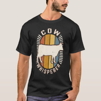 Camiseta Sussurrador de Vaca Clássico Vintage Amor Animal R