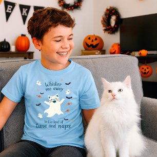 Camiseta Sussurrar-me Gato de Halloween Engraçado Spooky