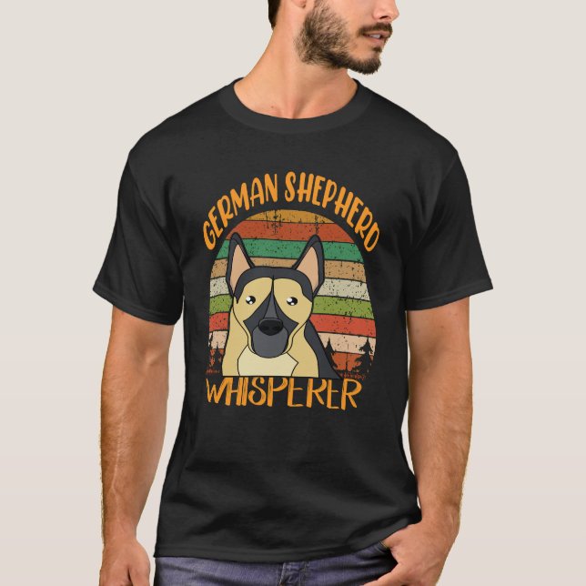 Camiseta Sussurro de 10 German shepherd (Frente)