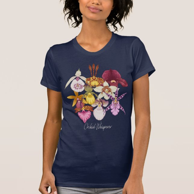 Camiseta Sussurro de Orquídea Vintage (Frente)