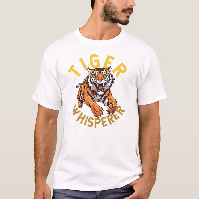 Camiseta Sussurro de Tigre, animal selvagem (Frente)
