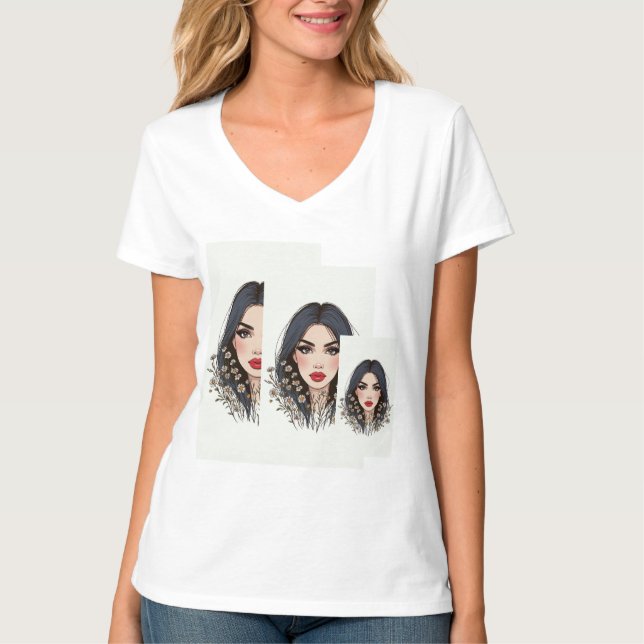 Camiseta Sussurros da Natureza - Beleza Feminina em Bloom (Frente)
