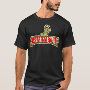 Camiseta Sustainability Happy Green Ant With Red Eyes And S
